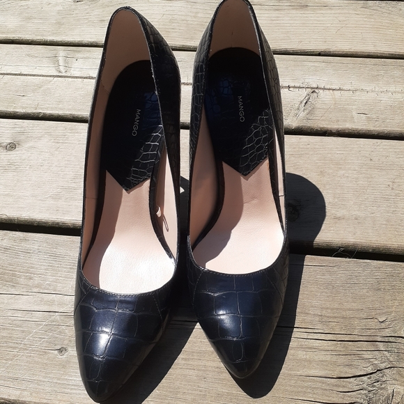 Mango blacķ high heels size 8.5 US 39 EUR - Picture 6 of 6